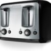 BLACK+DECKER 4-Slice Toaster with Extra-Wide Slots, 7 Shade Settings, and 1400W High-Speed Toasting