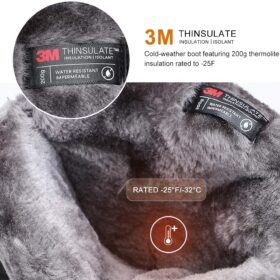 ALEADER Men's Waterproof Winter Boots for Snow, Insulated Outdoor Hiking Boots with Warm Lining