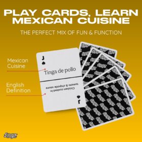 Lingo Mexican Street Food Playing Cards – Culinary Recipe Deck & Standard 54-Card Game Set