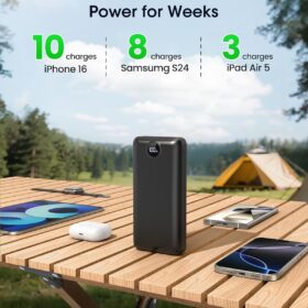 50,000mAh Portable Charger Power Bank - 22.5W Fast Charging Battery Pack with USB C & Digital Display - High Capacity External Battery for iPhone, Samsung, and More