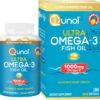 Qunol Ultra Omega-3 Mini Softgels – 1000mg Wild-Caught Fish Oil, Lemon Flavored, 180 Count (3 Month Supply)