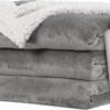 Electric Heated Blanket, 72”x84” Full Size, Fast-Heat 4-Level Controller, 10HR Auto Shut-Off, Ultra-Soft Flannel & Cozy Sherpa, Machine Washable, Perfect Gift, Light Gray