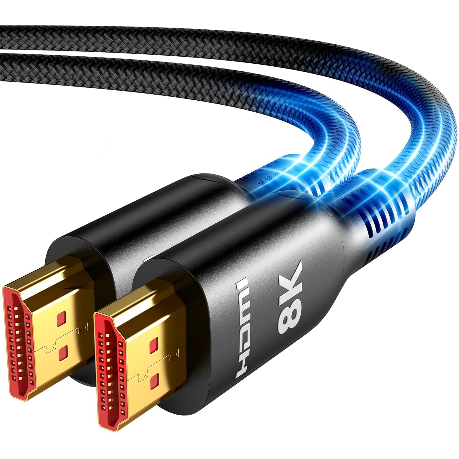 Highwings 8K@60Hz HDMI Cable 20FT – Ultra High Speed 48Gbps Braided Cord with 48Gbps Bandwidth, 4K@120Hz, VRR, HDCP 2.2 for PS5, Xbox Series X, HDTV & PC