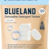 Blueland Plastic-Free Dishwasher Detergent Tablets (120 Count) | Powerful, Clean & Clear Eco-Friendly Pods for Sparkling Dishes