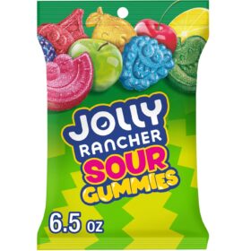 JOLLY RANCHER Sour Gummies - Assorted Fruit Flavored Chewy Candy, 6.5 oz Bag