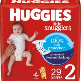 Huggies Little Snugglers Baby Diapers Size 2 (12-18 lbs) - 29 Count Disposable Diapers with GentleAbsorb Liner and Wetness Indicator