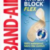 Band-Aid Brand Water Block Flex Waterproof Bandages, 100% Waterproof Adhesive Bandages for Minor Cuts & Scrapes, Ultra-Flexible Design, Sterile, 20 Count