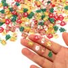 210-Piece Resin Mini Christmas Figurines Set – Assorted Holiday Ornaments for DIY Crafts, Dollhouse Decor & Tree embellishments