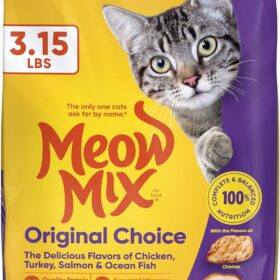 Meow Mix Original Choice Dry Cat Food – 3.15 lb Bag with Chicken, Turkey, Salmon & Ocean Fish Flavors
