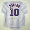 Andre Dawson Signed Montreal Baseball Jersey - Custom XL Pinstripe Collectible with JSA COA