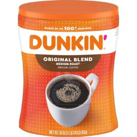 Dunkin' Original Blend Medium Roast Ground Coffee, 30 Ounce Bag - Rich, Smooth, All-Purpose Brew