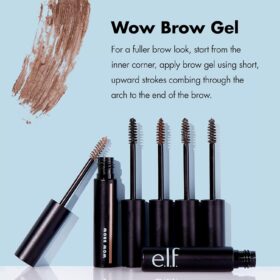 e.l.f. Wow Brow Gel - Volumizing Taupe Wax-Gel Hybrid for Full, Fluffy Brows, Long-Lasting Hold & Vegan Formula