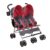 Delta Children LX Side by Side Double Stroller – Compact Fold, Reversible Seats & Extra Storage, Grey