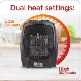 BLACK+DECKER Personal Space Heater with Thermostat & Carry Handle