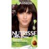 Garnier Nutrisse Nourishing Creme Hair Color, 40 Dark Brown (Dark Chocolate) - 100% Gray Coverage with Avocado, Olive & Shea Oils