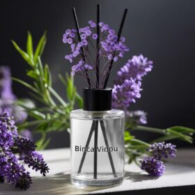 Binca Vidou Lavender Reed Diffuser Set (80ml) – Premium Home Fragrance for Stress Relief, Bedroom & Office Décor – Elegant Aromatherapy Gift Idea