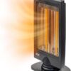 Comfort Zone CZHTV9 Portable Halogen Infrared Space Heater with Oscillation and Overheat Protection