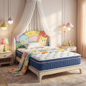 Twin Size Hybrid Mattress in a Box – 12 Inch Medium Firm Bed-in-a-Box with Cooling Gel Memory Foam, Encased Coils & Reinforced Edge Support for Kids & Guest Rooms