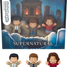 Fisher-Price Little People Collector Supernatural TV Show Figure Set – Special Edition Dean, Sam & Castiel – Adult Collectible in Display Window Box