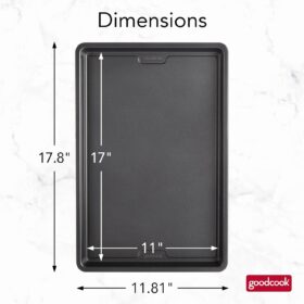 GoodCook PRO 11x17 Inch Nonstick Baking Sheet - Warp-Resistant Carbon Steel Cookie Pan, Dishwasher Safe, Grey