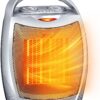 GiveBest 1500W Ceramic Space Heater with Thermostat | Portable Personal Heater for Office, Desk, or Indoor Use | Quiet, Fast-Heating Fan with Tip-Over & Overheat Protection, Silver