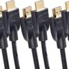 Amazon Basics High-Speed HDMI Cable — 10ft, 3-Pack, Supports 4K@60Hz, 18Gbps, HDMI 2.0 (Black)