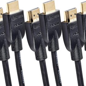 Amazon Basics High-Speed HDMI Cable — 10ft, 3-Pack, Supports 4K@60Hz, 18Gbps, HDMI 2.0 (Black)