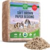 Small Pet Select Premium Soft Paper Bedding – 100% Natural, Unscented & Absorbent Litter for Rabbits, Guinea Pigs, Hamsters & Small Pets (56L, Beige)