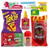 Ricos Chamoy Pickle Kit | The Ultimate TikTok Spicy Candy & Snack Bundle | with Fruit Roll-Ups, Lucas Gusano, Skwinkles Salsagheti & Hot Chips | The Perfect Sweet & Spicy Treat