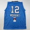 Ja Morant Autographed Memphis Light Blue Basketball Jersey - Signed Collectible with JSA Certificate of Authenticity - Size XL