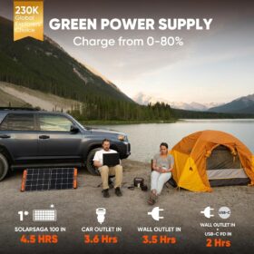 Jackery Explorer 300 Portable Power Station - 293Wh Solar Ready Generator with AC Outlets, PD 60W USB-C, and Pure Sine Wave for Camping, RV, and Emergency Backup