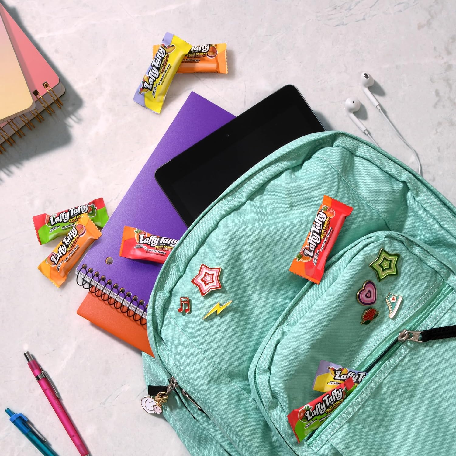 Laffy Taffy Fruit Combos - 3.5 Ounce Pack of Assorted Fruit Chewy Candy with Strawberry-Kiwi, Mango-Passionfruit, and Wildberry-Banana Flavors