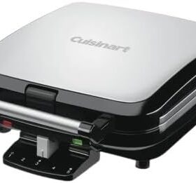 Cuisinart WAF-150NAS 4-Slice Belgian Waffle Maker, Stainless Steel with Custom Browning Control