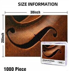 Ancient Viola Close-Up 1000 Piece Jigsaw Puzzles for Adults – Challenging Hobby Large Puzzle (30x20 Inch)