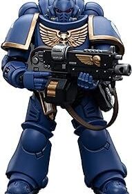 JOYTOY Warhammer 40K Ultramarines Intercessor 1/18 Scale Action Figure - 4-Inch Collectible Model with Accessories