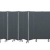 Screenflex Standard 11-Panel Room Divider – 6'8” H x 20'5” W Freestanding Acoustic Partition with Portable Metal Frame – Mallard