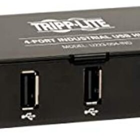 Tripp Lite U223-004-IND Industrial USB 2.0 Hub - 4-Port Metal Hub with 15KV ESD Protection, DIN-Rail Mount & Detachable Feet