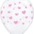 10-Pack 11" Pink Hearts & White Love Latex Balloons with Matching Ribbons - Perfect for Valentine's Day & Weddings