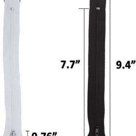 Amariver 100-Pack White Nylon Coil Zippers for Sewing - Assorted Sizes for DIY Crafts, Tailoring, and Bag Making