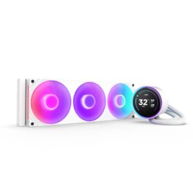 NZXT Kraken Elite 360 RGB Liquid Cooler - 2.72&rdquo; LCD Screen - 360mm AIO for Intel & AMD (White)