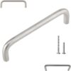 Handsley 4-Inch Wire Cabinet Handles – 50 Pack Satin Nickel Commercial Drawer Pulls & Matte Chrome Hardware