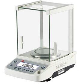 Hanchen 220g x 0.1mg Analytical Balance Scale - High Precision Lab Digital Scale with 0.0001g Accuracy, Draft Shield & Data Output for Pharmacy, Jewelry, and Laboratory