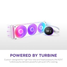 NZXT Kraken Elite 360 RGB Liquid Cooler - 2.72&rdquo; LCD Screen - 360mm AIO for Intel & AMD (White)