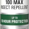 Coleman 100 Max Insect Repellent Spray, 100% DEET, 4 oz - 10 Hour Mosquito & Tick Protection