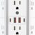 JcBlaon 10-in-1 Wall Outlet Surge Protector - 6 AC Outlet Splitter with 4 USB Ports (2 USB-C), 1050J Multi Plug Expander with 3-Sided Design for Home, Office & Travel