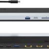 WAVLINK 12-in-1 USB C Docking Station: Triple Monitor 4K@60Hz Hub with 85W Power Delivery, DisplayPort, HDMI, Gigabit Ethernet, and SD/TF Card Reader for Windows and Mac