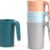 Durable Stackable Plastic Coffee Mugs - 12oz Unbreakable Cups with Handles - BPA Free, Microwave & Dishwasher Safe - Set of 4 for Kitchen, Camping, and Elderly Use