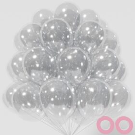 KAWKALSH 110-Pack 12-Inch Clear Latex Balloons – Ultra-Transparent Helium Quality Party Decor for Weddings, Baby Showers & Birthdays