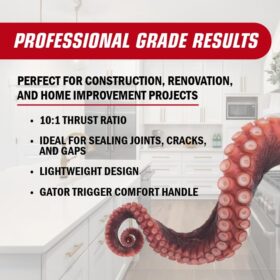 Newborn 930-GTD Gator Trigger Drip-Free Hex Rod Caulking Gun – Smooth 10:1 Thrust for Latex & Acrylic with Comfort Grip