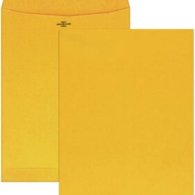 Mead Brown Kraft Clasp Envelopes, 9" x 12", 24-lb All-Purpose Mailing Envelopes with Moisture-Resistant Closure, 20 Count (76020)